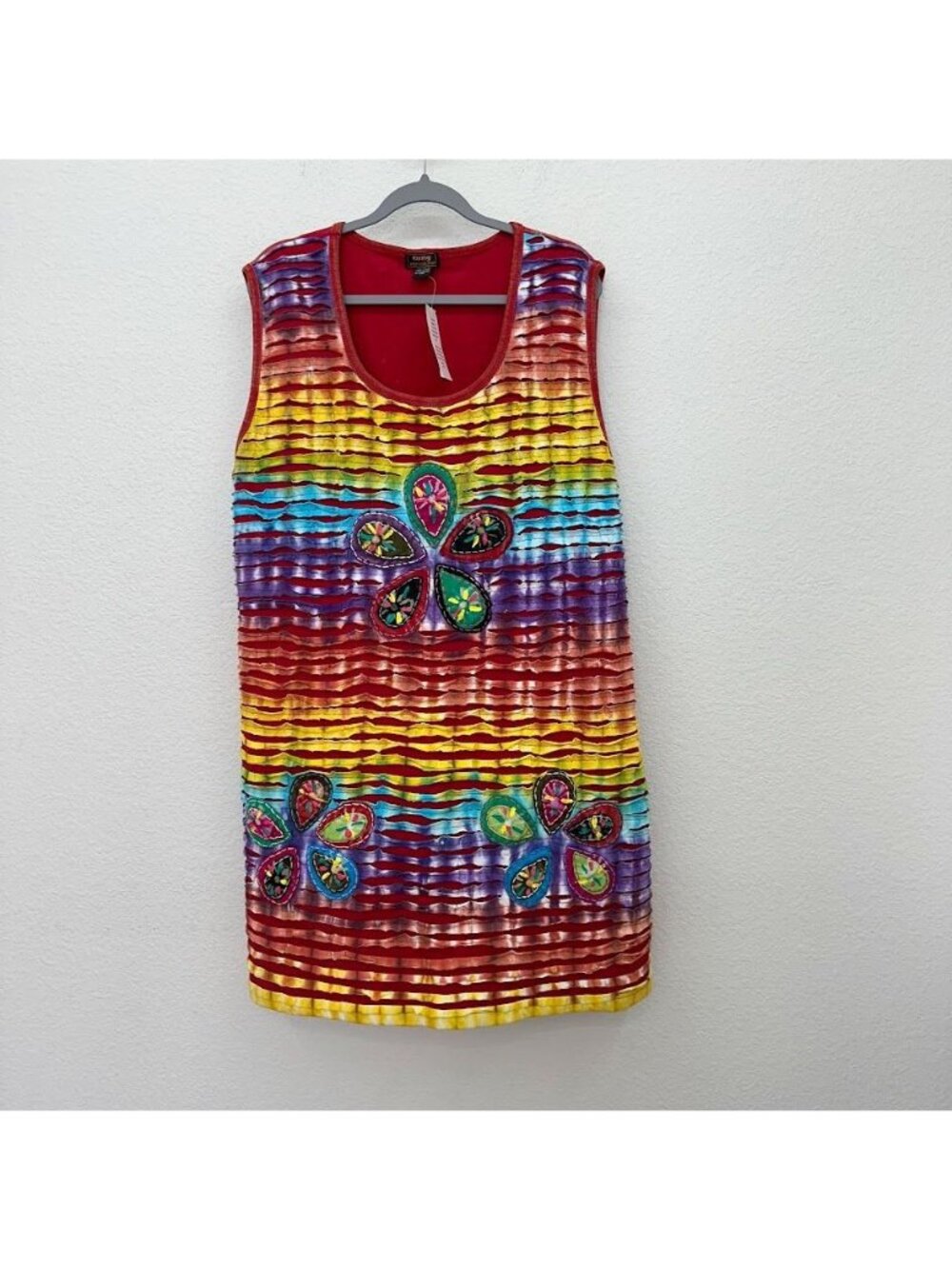 Rising International MulitColor Striped Sleeveless Dress Hippie Plus Size 4x NEW